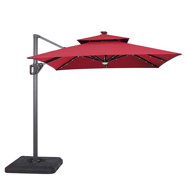 Xico 8 Ft Square Umbrella w/ Double Top w/ LED Light + 37" Large Base image