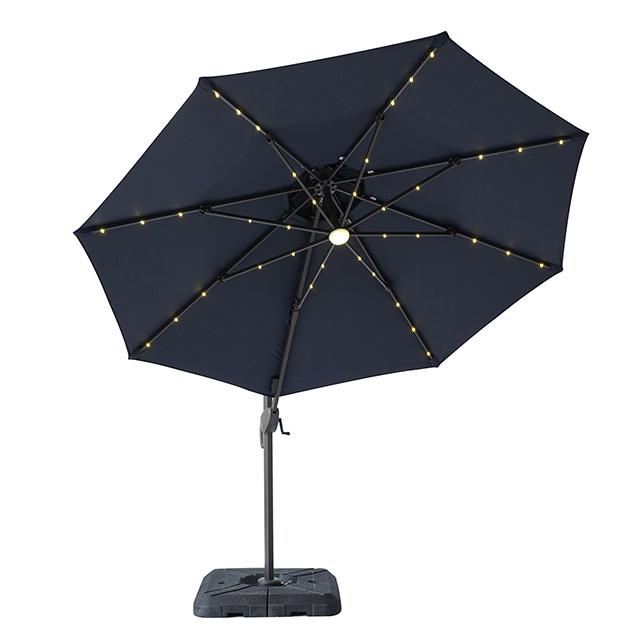 Nuti 10 Ft Round Umbrella w/ LED Light + 37" Large Base