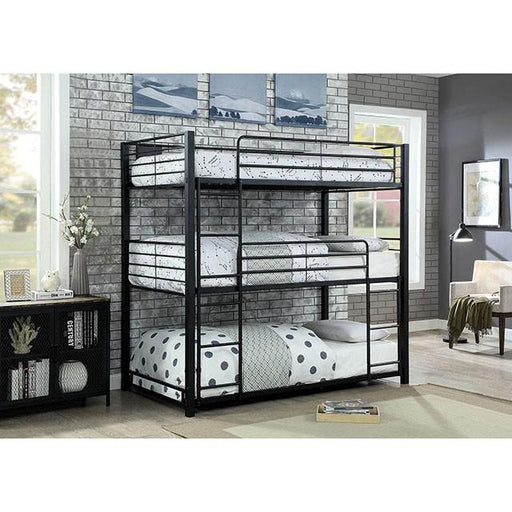 Olga I Sand Black Twin Triple Decker Bed image