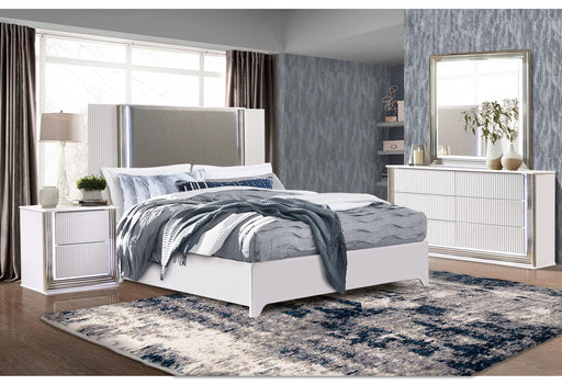 ASPEN WHITE QUEEN BED GROUP WITH VANITY SET WITH LED image