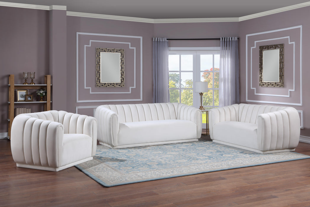 Dixie Cream Velvet Sofa